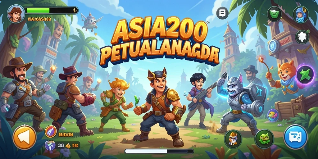 Tampilan gameplay seru dan penuh aksi di ASIA200.
