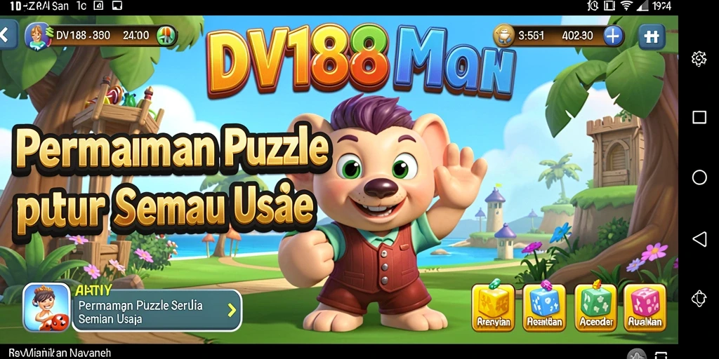 Screenshot gameplay DV188 menampilkan serunya menyelesaikan puzzle.
