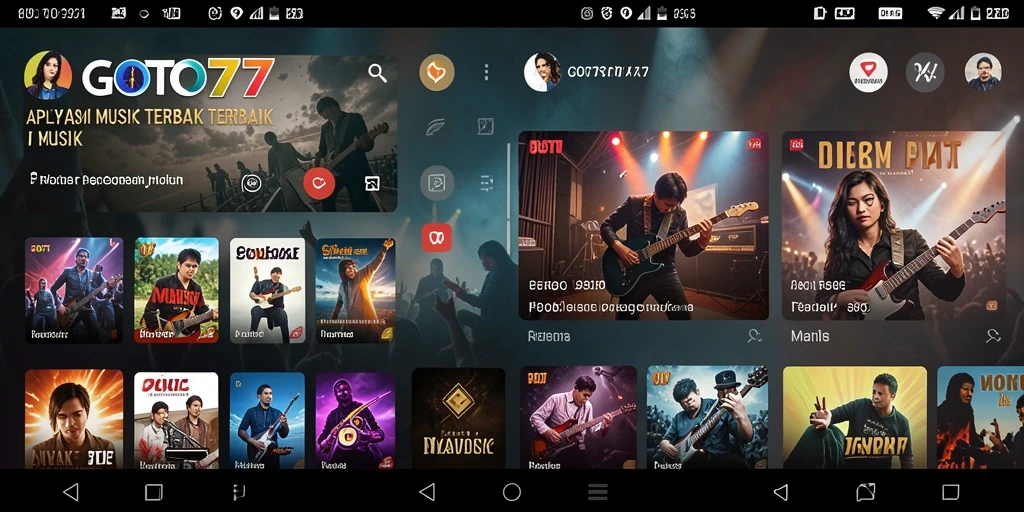 Screenshot GOTO77 menampilkan gameplay interaktif musik.