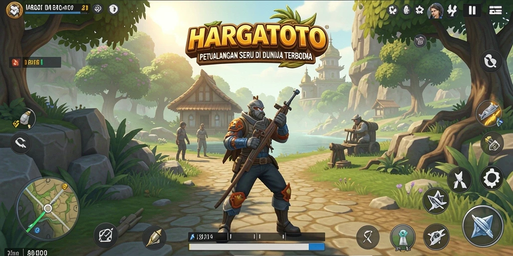 Tangkapan layar HARGATOTO menampilkan petualangan seru di dunia terbuka.
