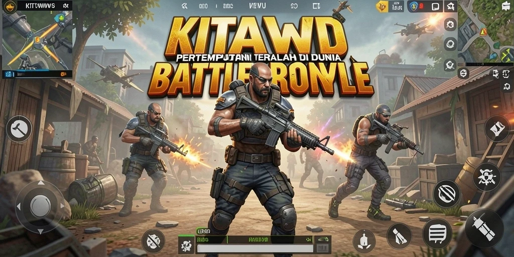 Tangkapan layar gameplay menegangkan dari KITAWD Battle Royale.