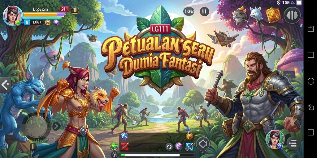 Screenshot utama LG111 menampilkan aksi penuh di dunia petualangan.