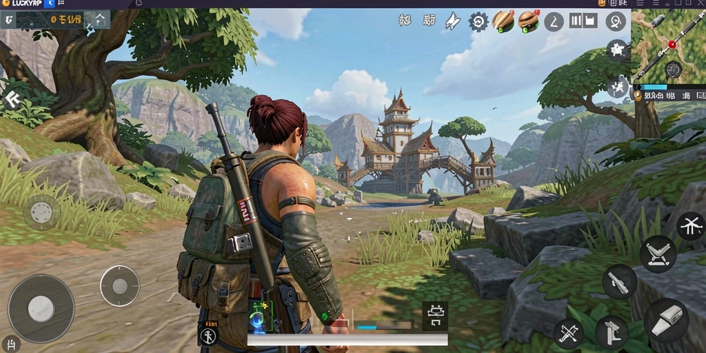Tampilan permainan Open World yang menakjubkan di LUCKYRP.
