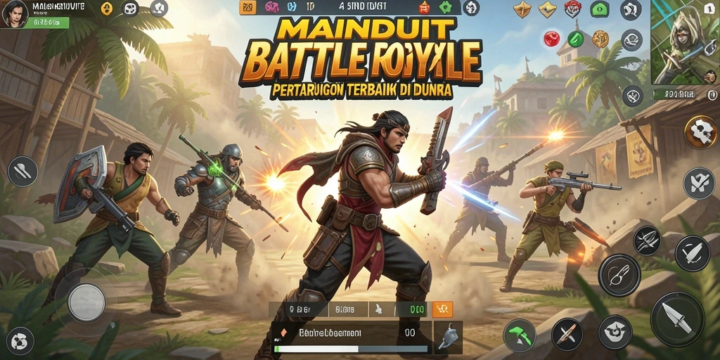 Tampilan gameplay mengesankan dari MAINDUIT dalam pertarungan Battle Royale.