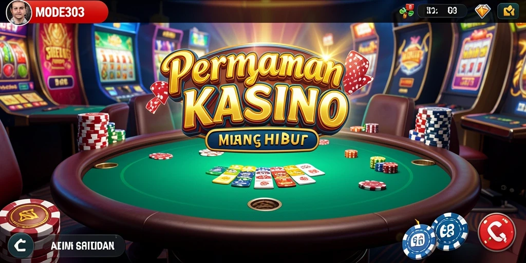 Tampilan gameplay yang menarik dari MODE303 dengan fitur Kasino yang menonjol.