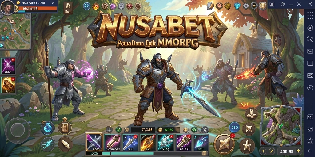 Tampilan gameplay yang mengesankan dalam NUSABET MMORPG.