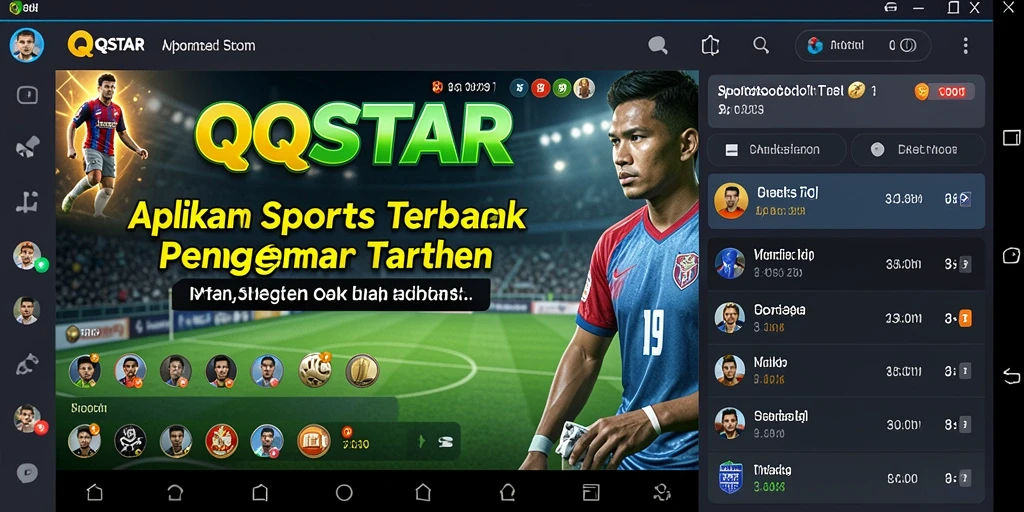 Tampilan gameplay QQSTAR yang menarik dengan fitur taruhan olahraga.