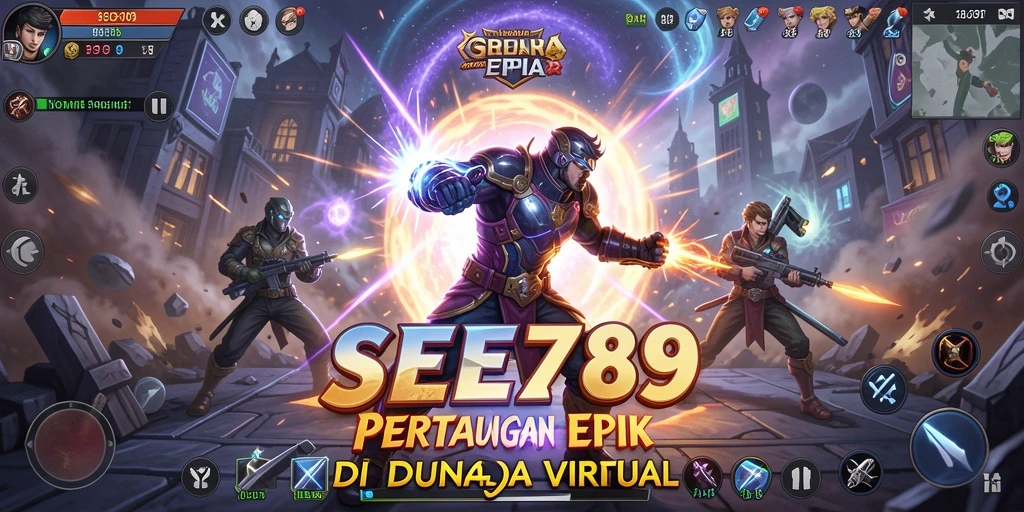 Screenshot menunjukkan intensitas pertarungan dan karakter unik di SEE789.