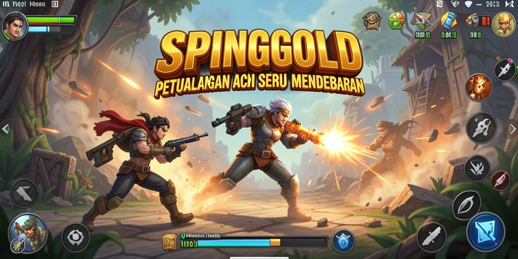 Screenshot SPINGOLD menampilkan aksi seru dalam gameplay.
