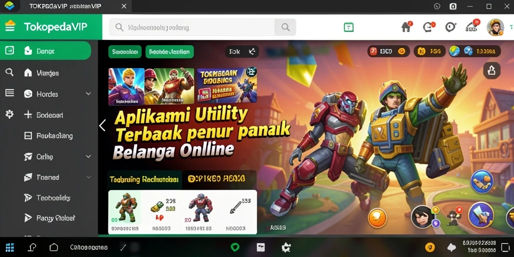 Tampilan antarmuka aplikasi TOKOPEDIAVIP yang menarik.